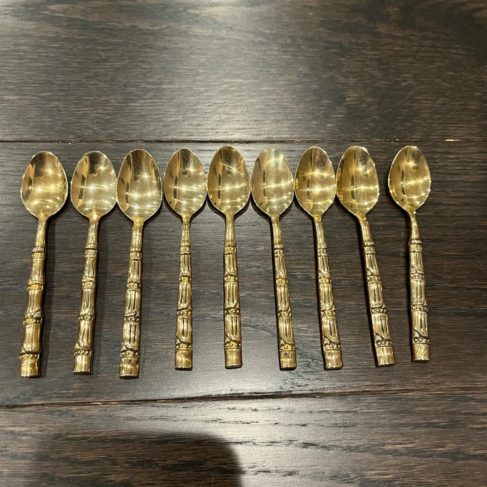 Demitasse spoons (12) gold tone